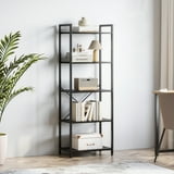 5-Tier Bookshelf, Tall Book Shelf, Home Office Bookcase for Bedroom, Living Room, Storage Shelf, Black