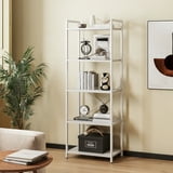 Casacomoda 5-Tier Bookshelf, Freestanding Book Shelf, Home Office Bookcase, Storage Shelving Unit for Bedroom, Living Room, White