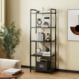 5-Tier Bookshelf, Tall Book Shelf, Home Office Bookcase for Bedroom, Living Room, Storage Shelf, Black