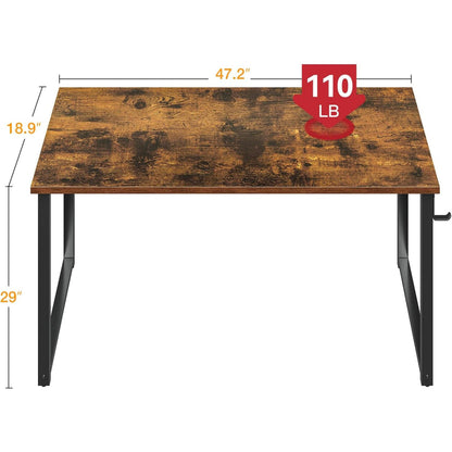 Casacomoda 54 inch Computer Desk with Headphone Hooks, Home Office Desk for Large Spaces, Simple Modern Desk for Studying & Writing, Vintage