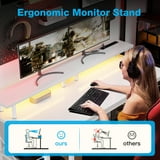 Casacomoda 48 inch Gaming Desk with LED Lights & Power Outlets, Computer Desk with Monitor Stand & Storage Sheves, CPU Stand, Home Office Desk, White