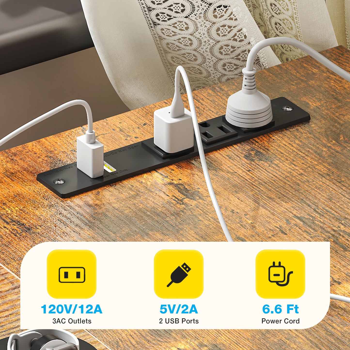 Casacomoda L Shaped Computer Desk with Charging Station , 53 inch PC Table Study Desk 4 Tier Drawers, Modern Simple Style Laptop Desk for Bedroom, Vintage