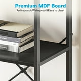 5-Tier Bookshelf, Tall Book Shelf, Home Office Bookcase for Bedroom, Living Room, Storage Shelf, Black