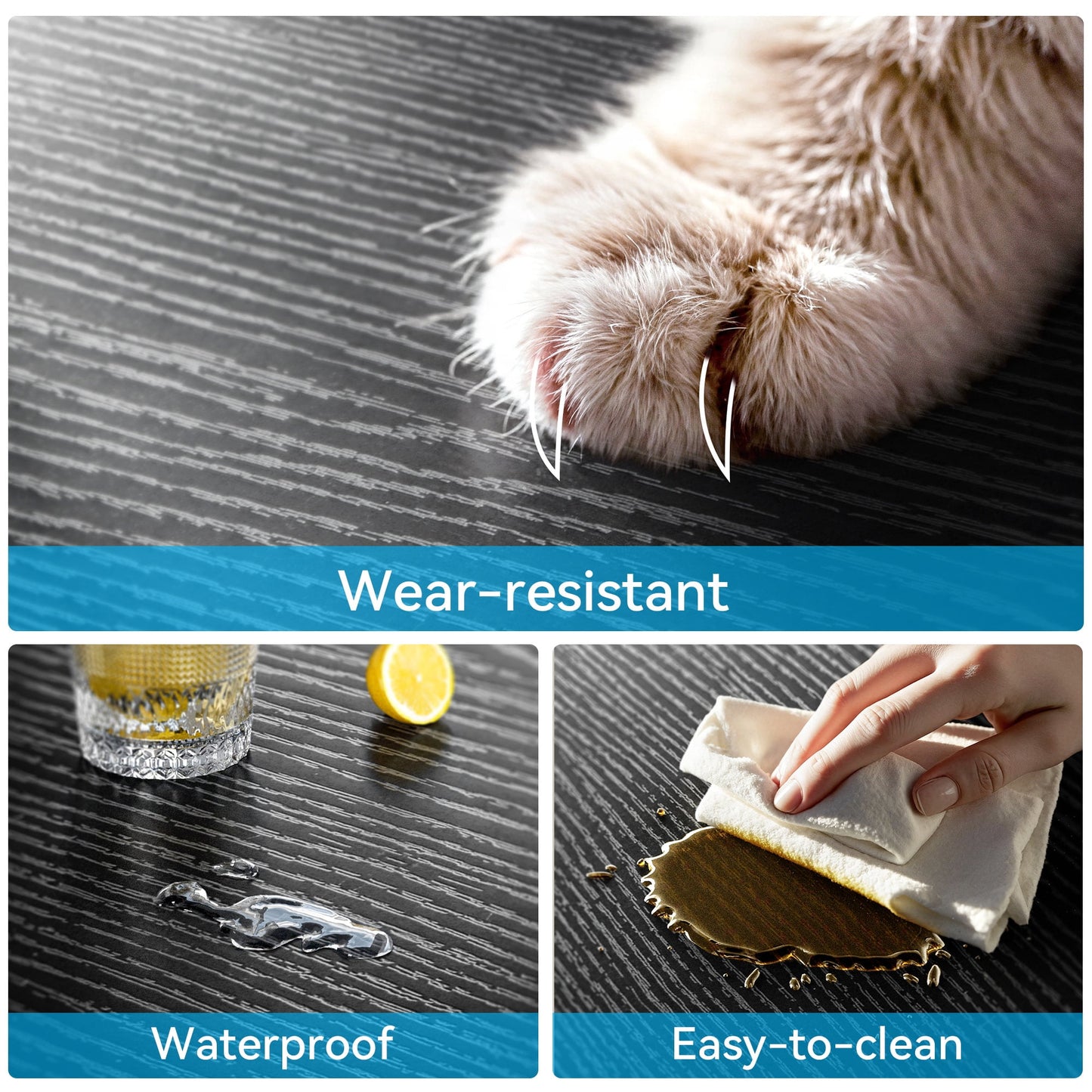 Casacomoda 6-Tier Bookcase with Cabinet, Modern Bookshelf for Home Office, Living Room or Bedroom, Easy Assembly & Stable Structure, Black