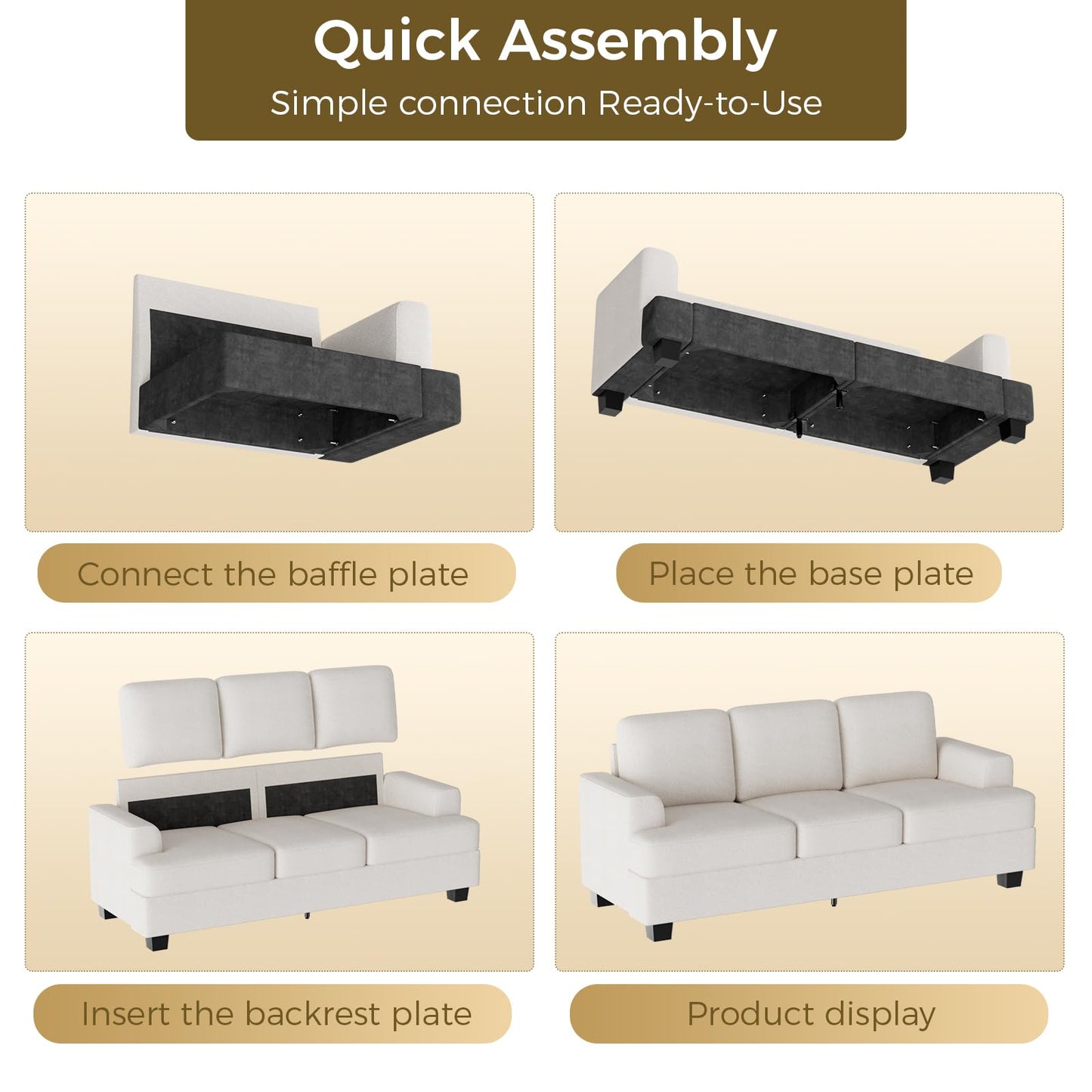 Couches for Living Room, Home Sofa for Small Apartment